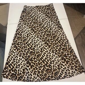 Scoop Women Animal Print Soft Pull On Elastic Flowy Skirt Size Small (4-6) EUC